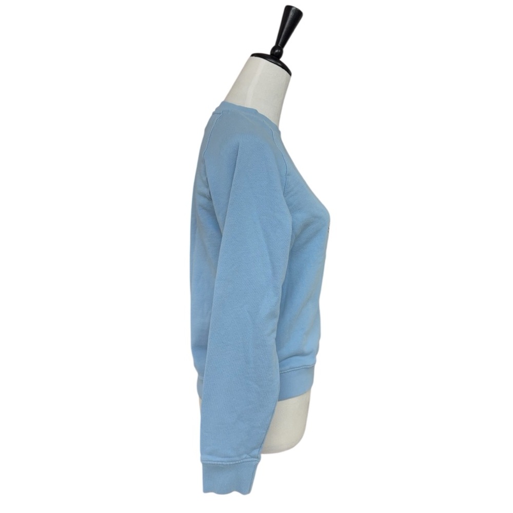 Maison Kitsuné x Olympia Le-Tan Oly Coffee Fox Classic Sweatshirt Blue Size M - Picture 2 of 13